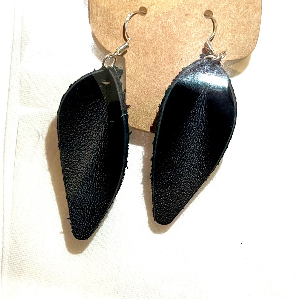 Hand made 100% leather earrings